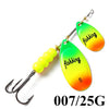 FISH KING 1Pc 3# 5# 25g Double Blade Spinner