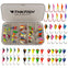 THKFISH 50pcs Ice Fishing Jig Hook Kit