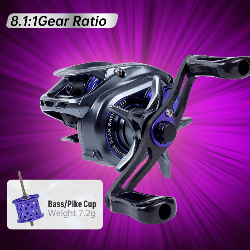 18bb ultralight baitcasting reel Kingdom Micro Monster BFS 7.1:1/8.1:1 8+1B – Pro Tackle World FMSC100 Color:TATX100H more stable and sensitive Fishing Spinning Reel Grips