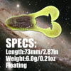 B&U 3Pc/Lot 73mm Floating Soft Plastic Scented Frog Baits