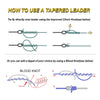 Goture 5pcs/Set Tapered 9FT/2.74M Fly Fishing Leader with Loop