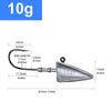 JYJ 7g 10g 15g 21g 28g 35g Triangle Headed Jig Hook