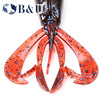 B&U ELASTOMAX08 8/10Pcs 40MM/60MM Floating Soft Plastic Crazy Flapper