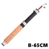 Leo 60cm/62cm/65cm Telescopic Ice Fishing Rod Reel Combo Set