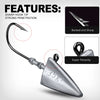 JYJ 7g 10g 15g 21g 28g 35g Triangle Headed Jig Hook