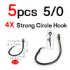 Ellllv 5/0 - 16/0 4X Strong Heavy Offset Point Circle Hook