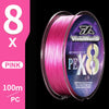 VividWorld 100m Colorfast 8 Strand PE Braided Fishing Line