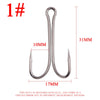 10/50/100PCS Long Shank Double Frog Hook