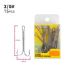 Hunthouse 1# 2# 4# 6# 1/0 2/0 Stainless Double Frog Hook