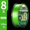 VividWorld 100m Colorfast 8 Strand PE Braided Fishing Line