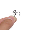 Outkit 5pcs/box Bent Design Treble Hook 6-14#