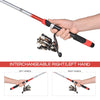 Lixada 2.1M/6.88FT Telescopic Spinning Fishing Rod Full Combo Kit