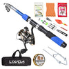 Lixada 2.1M/6.88FT Telescopic Spinning Fishing Rod Full Combo Kit