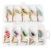 10PCS 1BOX 3G-7G Spinner Set with Feathered Treble Hook