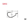 Worm Hooks -50Pcs/Lot