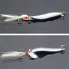 FISHINAPOT 1Pc Metal Sliver Spoon with Feather Treble Hook