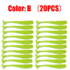 20Pcs/Lot Proleurre Soft Plastic Shad Lures 5cm 0.7g