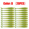 20Pcs/Lot Proleurre Soft Plastic Shad Lures 5cm 0.7g