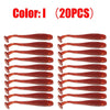 20Pcs/Lot Proleurre Soft Plastic Shad Lures 5cm 0.7g