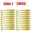 20Pcs/Lot Proleurre Soft Plastic Shad Lures 5cm 0.7g
