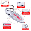 ProBeros 1Pc 3g-60g Metal Silver Spoon with Treble Hook