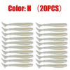 20Pcs/Lot Proleurre Soft Plastic Shad Lures 5cm 0.7g