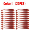 20Pcs/Lot Proleurre Soft Plastic Shad Lures 5cm 0.7g