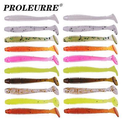 20Pcs/Lot Proleurre Soft Plastic Shad Lures 5cm 0.7g