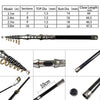 Zuryp Telescopic Carbon Spinning Fishing Rod/Reel Combo Set 2.1m-3.0m