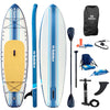 Soltice Watersports 10'6" Rambler Inflatable Stand-Up Paddleboard/Kayak 2-In-1 Kit w/Seat  Convertible Paddle - Blue