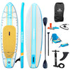 Solstice Watersports 10'6" Rambler Inflatable Stand-Up Paddleboard/Kayak 2-In-1 Kit w/Seat  Convertible Paddle - Orange