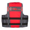 Full Throttle Adult Nylon Life Jacket - 2X/4X - Black/Red