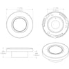 Lumitec Orbit Spectrum Flush Mount Down Light - Brushed Housing - White Dimming  Red/Blue Non-Dimming