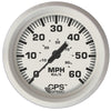 Faria Dress White 4" GPS Speedometer - 60 MPH