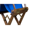 Whitecap Directors Chair w/Blue Seat Covers - Teak