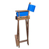 Whitecap Captains Chair w/Blue Seat Covers - Teak