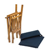 Whitecap Directors Chair II w/Navy Cushion - Teak