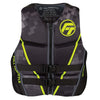 Full Throttle Mens Rapid-Dry Flex-Back Life Jacket - 2XL - Black/Green