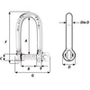 Wicahrd Self-Locking Long D Shackle - Diameter 5mm - 3/16"