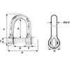 Wichard Self-Locking D Shackle - 12mm Diameter - 15/32"