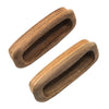 Whitecap Teak Rectangular Drawer Pull - 3-1/4"L - 2 Pack