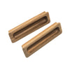 Whitecap Teak Large Rectangular Drawer Pull - 4-1/2"L - 2 Pack