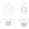 Lumitec Echo Courtesy Light - Brushed Housing - Blue Light