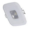 Lumitec Square Mirage Down Light - White Dimming, Red/Blue Non-Dimming - White Bezel