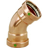 Viega ProPress 2-1/2" - 45° Copper Elbow - Double Press Connection - Smart Connect Technology