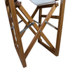 Whitecap Director's Chair w/White Batyline Fabric - Teak