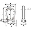 Wichard Self-Locking Bow Shackle - Diameter 5mm - 3/16"