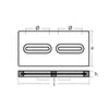 Tecnoseal Rectangular Zinc Plate Anode w/Inserts - 12" x 6" x 1"