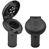 Attwood Deck Fill f/Carbon Canister System - Angled Body & Scalloped Black Plastic Cap