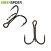 GREENSPIDER 3X Strength Treble Hook 10pcs/Pack 1/2/4/6/8#